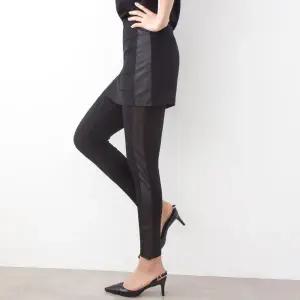 [까르죠아]까르죠아 빅사이즈 가죽 배색 치마 레깅스 엄마옷 미시옷 마담복 40대 50대 60대 중년 여성 의류