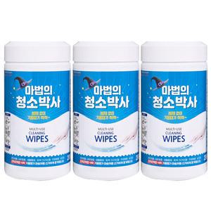 마법의청소박사 200매 3통 청소포 크리너 밀대 찌든때 티슈