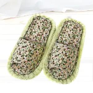 [하프클럽/라이펀]극세사 청소실내화-들꽃