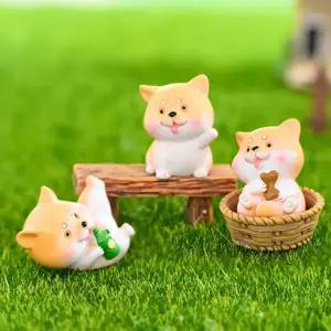 테라리움 동물 피규어 꼬마 시바견 6종 1P 강아지미니어처 장식소품