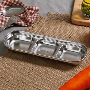 스텐 세리양념 소스 접시 3구 캠핑 간식 마른 안주 소스 반찬 나눔 그릇 식기