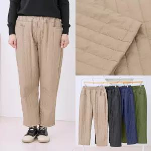 엄마옷 마미소 고급 패딩 솜 바지 방한 겨울 기모 누빔 김장 밴딩 할머니 빅사이즈 40 70 마담 중년 여성 옷