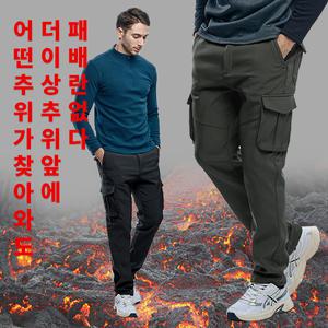 추위불패 남성 빅사이즈 겨울용 기모안감 카고 바지(SY33LP087M)A1
