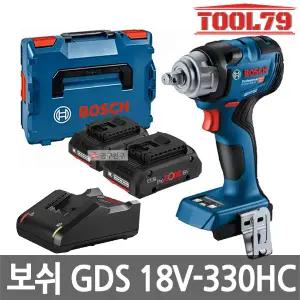 보쉬 GDS18V-330HC 충전임팩렌치 18V 4.0Ah 배터리 2개 12.7mm 마찰링 핀홀 타입 임팩트