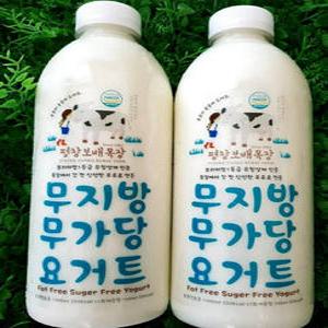 평창보배목장 무지방 무가당요거트 플레인 무설탕 1000ml 마시는 요구르트 수제 무설탕 무첨가물