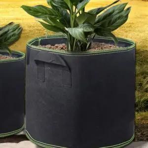 베란다 텃밭 대형 부직포 화분 2p세트(50cm/블랙그린)