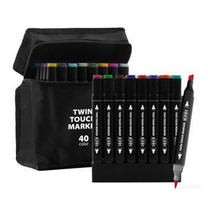 현대상사 트윈 터치 마카펜 천케이스 펜홀더 60색 디자인 드로잉 일러스트