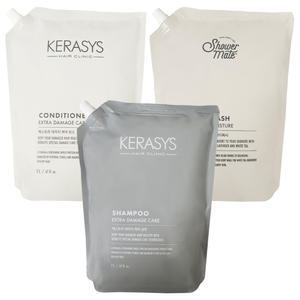 케라시스 대용량 샴푸 린스 바디워시 2000ml x 6개 대용량샴푸 리필용 바디클렌져