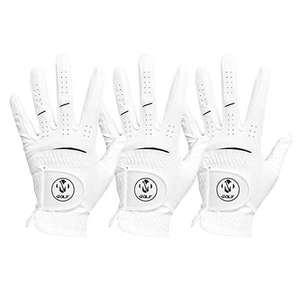 맥시브 레인그립 극세사 왼손 골프장갑, 화이트, 25호, 3매입