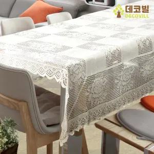 데코빌 레이스 식탁보 가구러너 테이블보