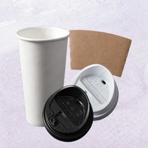 100개세트 12온스 무지종이컵 + 롱개폐형 화이트뚜껑 + 무지 홀더 테이크아웃컵