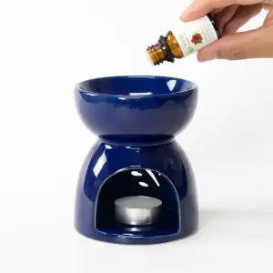 쟈니스헬리 아로마오일 버너 램프 워머 100ml 수조 꽃무늬 도자기 OBC타입