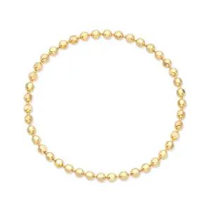 갤러리아 [비앤비골드] 14K 심플 컷팅 팔각볼 열송이 체인실반지0.8mm IRR37420