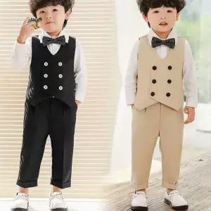 긴팔 조끼정장 4종세트 봄 가을 남아정장 상하세트