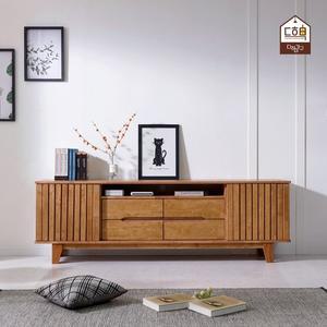 [다하미가구]밀리안 고무나무 원목 2000 슬라이딩 서랍 거실 TV장