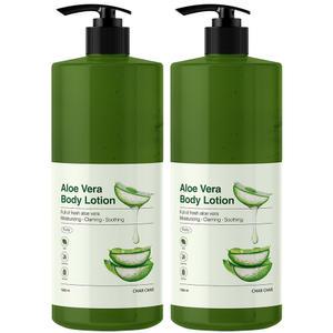 샤샤 알로에 베라 바디로션 1500ml X 2개 대용량 진정 영양 보습 로션 시어버터+시카+모링가 함유