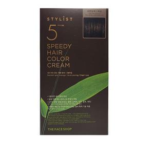 (자연갈색 x 1개)-더페이스샵 스타일리스트 5분 스피디 헤어 컬러 크림 염색약