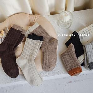 겨울 양말 예쁜양말 양모 울 골지 배색 케시미어 보온 기모 긴양 5켤레세트