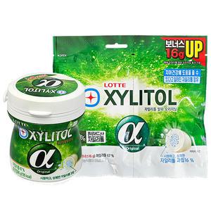 롯데 자일리톨 알파 껌 용기86g +리필105g,GUM,입가심