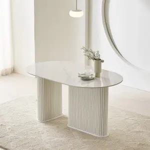 [착불] 이즈 블레이 1400 세라믹 타원형 템바 식탁 테이블 IFO273