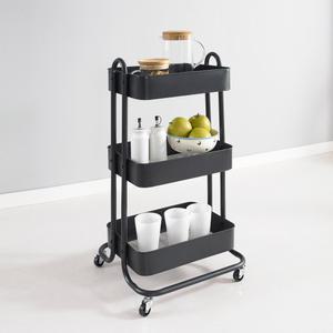 리드 철제 이동식 트롤리 3단 다용도 선반 카트 수납장 정리함