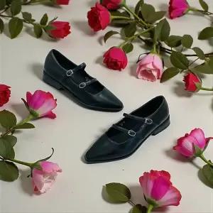 갤러리아 고세 데일리 여성 스퀘어 메리제인 OZP3F012 블랙 3cm