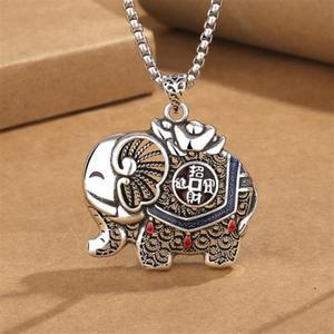 (재물복 행운) 코끼리상 비휴 목걸이 S36