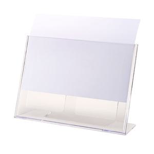 L자형A4카드스탠드A700/A701/가로/세로/투명아크릴쇼케이스/네임판/명함/메뉴판/설명서/홀더/이름표/메모