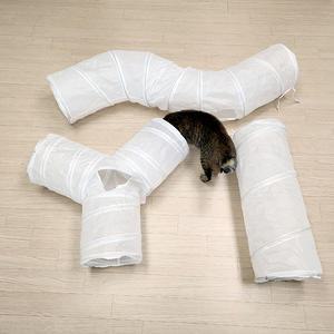 고양이 터널 숨숨집 화이트 4종 장난감 놀이터 집 하우스 캣터널 바스락 접이식 i형 S형 T형