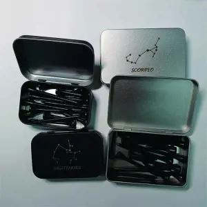 골프티케이스 블랙 실버 탄생별자리 블랙우드티