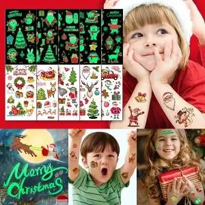 (20장세트)K10+SD야광 크리스마스 타투스티커 XMAS 꾸미기