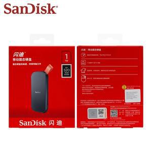휴대용 SSD SanDisk USB 3.1 외장 노트북용 모바일 하드 디스크 HDD 저장 장치 최대 520 MB/S 1TB 2TB E30