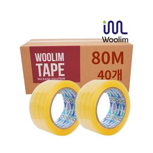 우림 더블중포장용 박스테이프 80m 40개 H40 투명