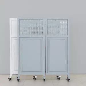 린도 이동형 2단 파티션 (1380) 가벽 바퀴 파티션 사무실 가림막 원목 이동식 접이식 인테리어