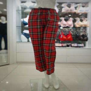 [비너스] 비너스솔브 면100% 선염 레드 기모체크 이지웨어 여성 하의 SPA238WP