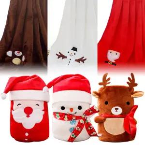 크리스마스 산타 무릎담요 캐릭터 극세사 겨울 미니 귀여운 선물 캠핑 차량용 사무실 학교