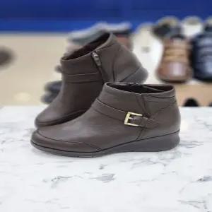 [허시파피]염소가죽 퍼 캐주얼정장 통굽4.5Cm 앵클부츠 NDHFP613