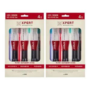 크리오 엑스퍼트 초극세모 시린이 잇몸케어 칫솔 4입, 2개