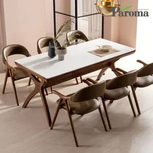 아이몰단독특가(착불)베르네 애쉬 원목 포세린 6인용 세라믹식탁세트