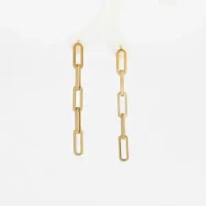 [하프클럽/]여자 써지컬스틸 체인 롱드롭 실버 골드 귀걸이