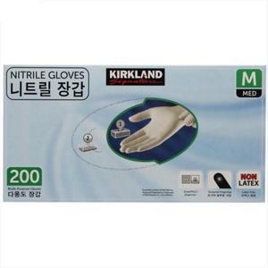 커클랜드 니트릴 다목적 위생장갑 M 중 200매 1개