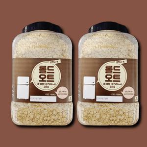 롤드오트 2.5kg 2개 냉장고쏙 오트밀 닭죽 또띠아 오버나이트 트레이더스