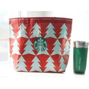 스타벅스 정품  에코백 리유저블 다회용 쇼핑백 장바구니 사이렌 로고 2022 크리스마스