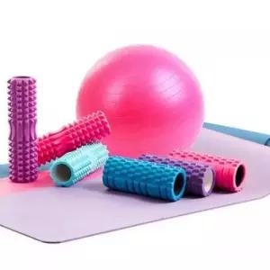 아트박스 아도라하우스 홈트레이닝 요가매트+폼롤러45cm+짐볼 프리미엄세트