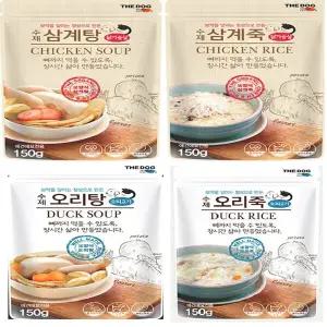 더독 반려동물 보양식 강아지영양식 고양이영양식 삼계탕 삼계죽 오리탕 오리죽 영양파우치 150g x 10개