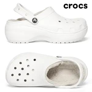 우먼스 클래식 플랫폼 라인드 털실내화 207938-100