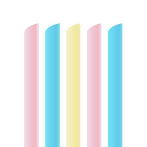 12mm 21cm 사선빨대 버블티 스무디용 벌크포장 연파스텔 1봉 200개