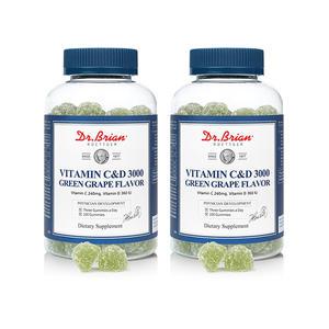 닥터브라이언 비타민C&D 3000 청포도맛, 100구미, 2개
