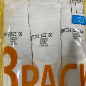 3 P /TRY 남성 기본 라운드 화이트 면 티셔츠/90 - 110 요거다 ㅁㄹ