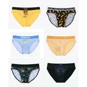 [롯데백화점]예스 호랑이,표범,바나나,스마일 남성 삼각팬티 특가6종택1 YSMPZ952